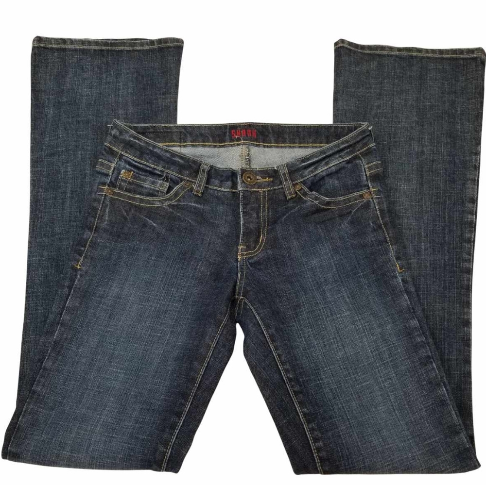 SHANK SZ 25 medium blue low rise Main Street Flare jeans